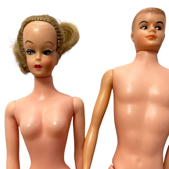 Vintage Unknown Brand Barbie Ken Like Dolls 3 Piece Lot GUC - Picture 2 of 16